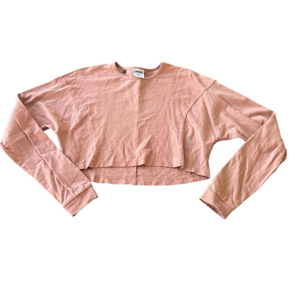 Gymshark Pink Cropped Long Sleeve Top Size XS
